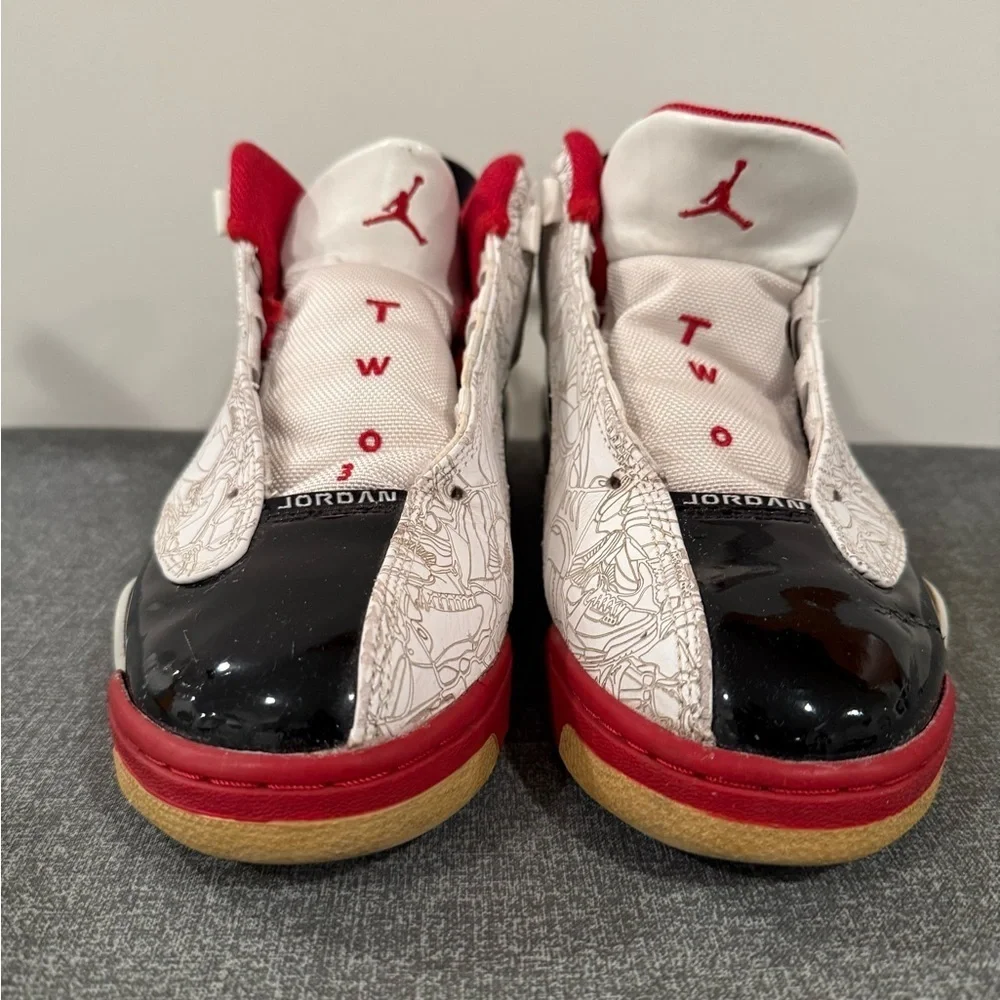 Jordan TWO 3 Dynamic Red-white Sneakers/size 7.5